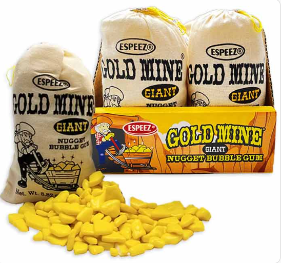 Espeez - Gold Mine Nugget Bubble Gum - Giant Bag - 250g