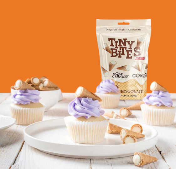 BeeMax - Tiny Bites White Chocolate Cones - 120G