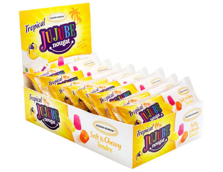 Golden BonBon - JuJube Nougat Bar Tropical - 40g