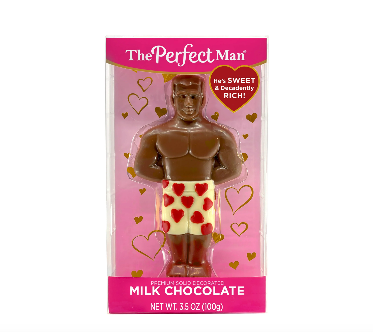 The Perfect Man Solid Decorated Milk Chocolate - 100g