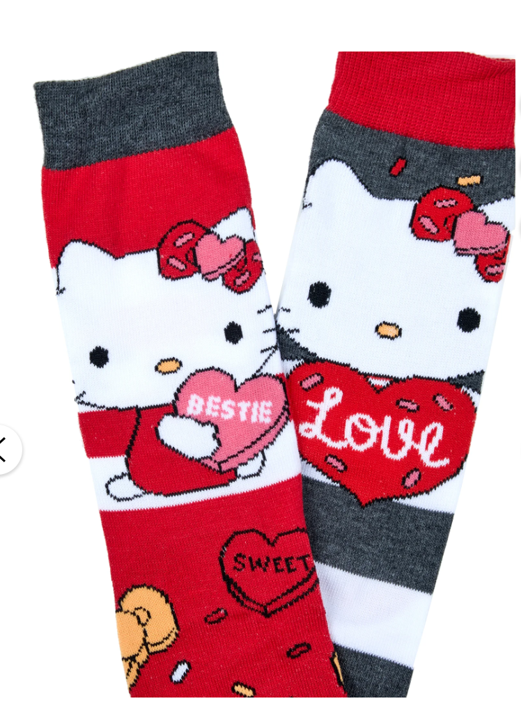 Hello Kitty - Valentine's Adult 2 Pack Gift Box - Socks