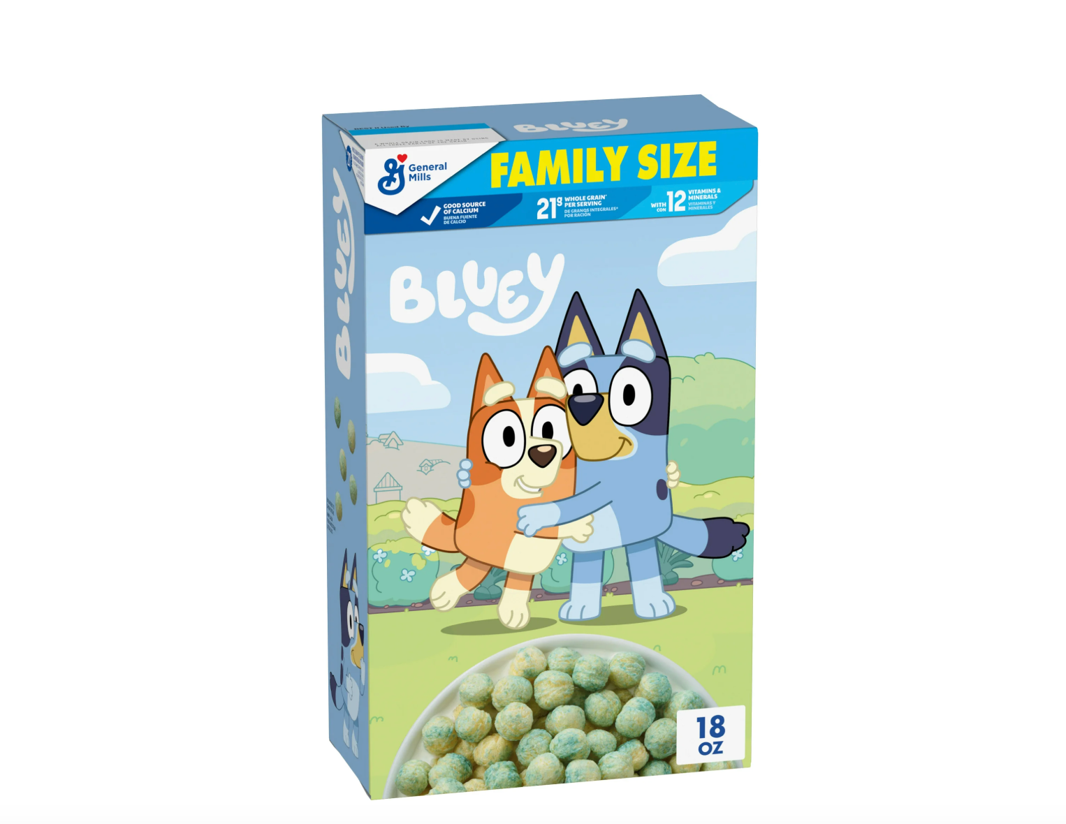 Bluey Cereal - Crispy Corn Cereal Puffs - Family Size - 510g