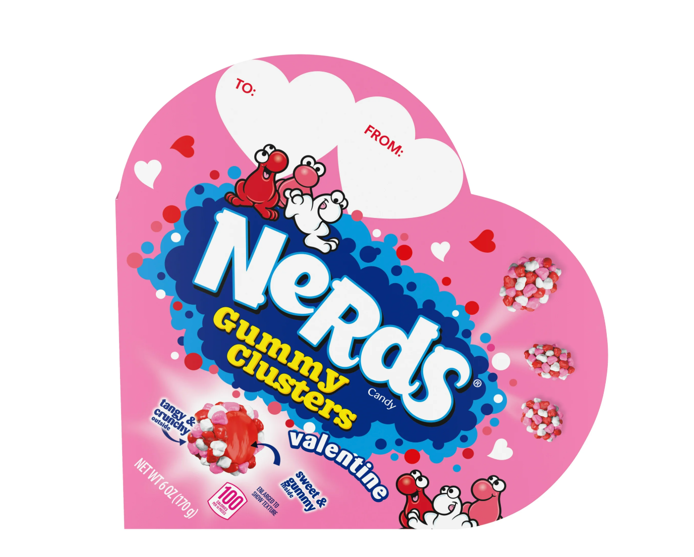 Nerds Gummy Clusters Valentine's Day Heart Box - 170g