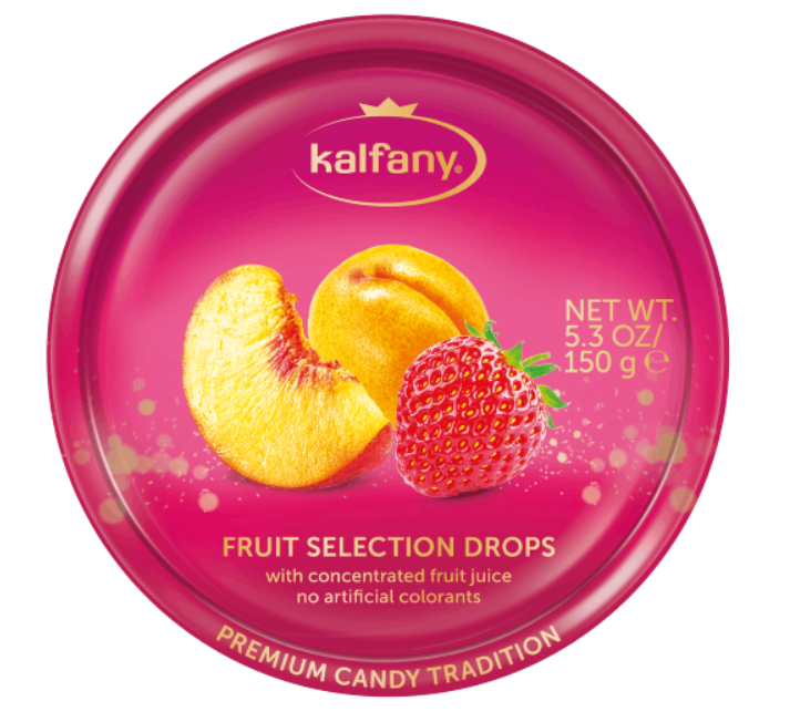 Kalfany -Fruit Selection Drops Tin - 150 (Germany)