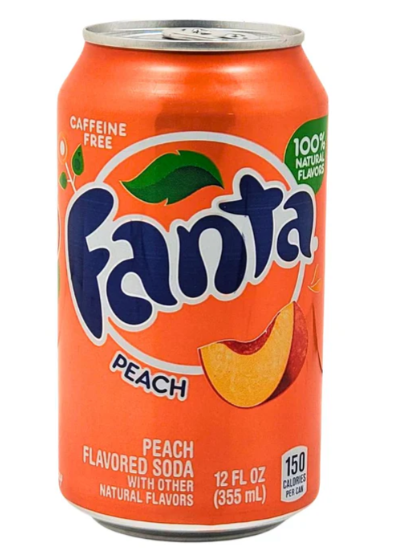 Fanta -Peach- Soda Pop - 355ml (USA)