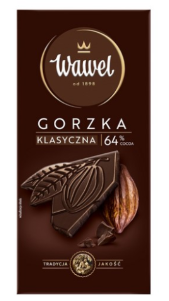 Wawel - Superior 64% Dark Chocolate Bar - 90g (Poland)