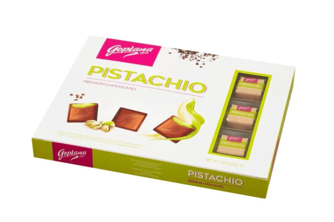 Goplana -Premium Pistachio Chocolate Squares-200g (Poland)