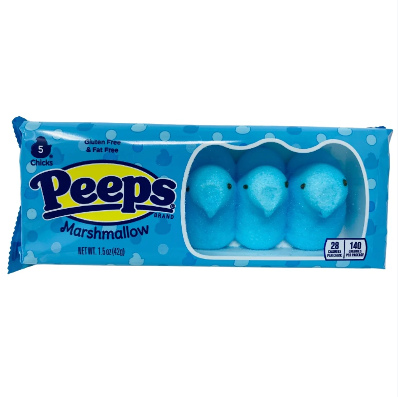 Peeps - Marshmallow Blue Chicks - 5pack - 42g (USA)