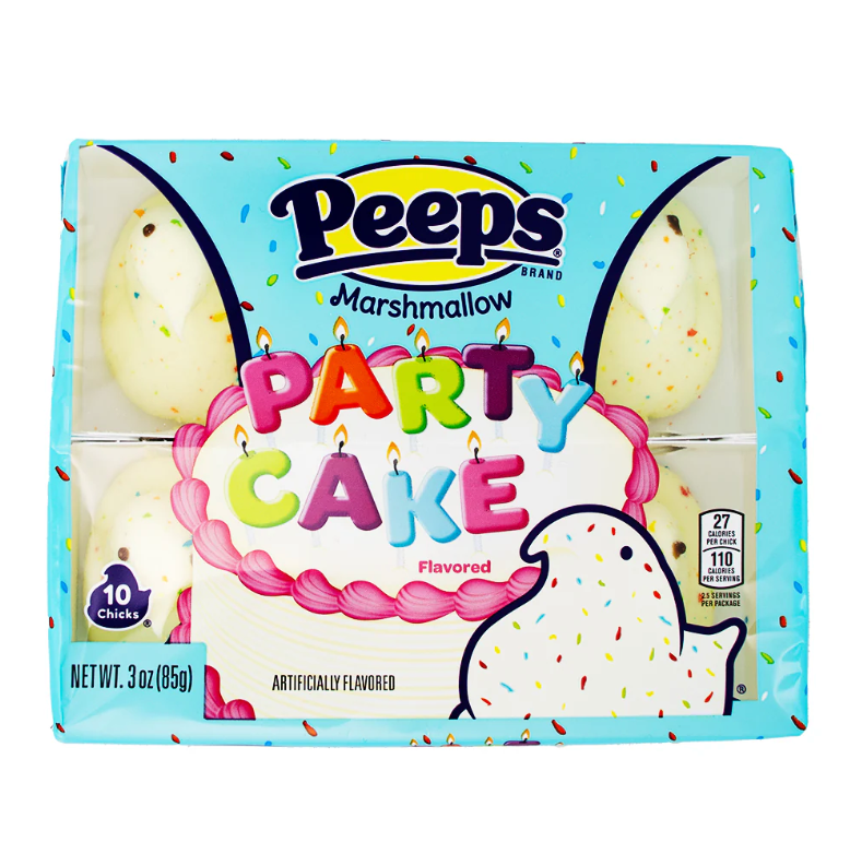 Peeps - Marshmallow Party Cake Chicks - 10pack - 85g (USA)