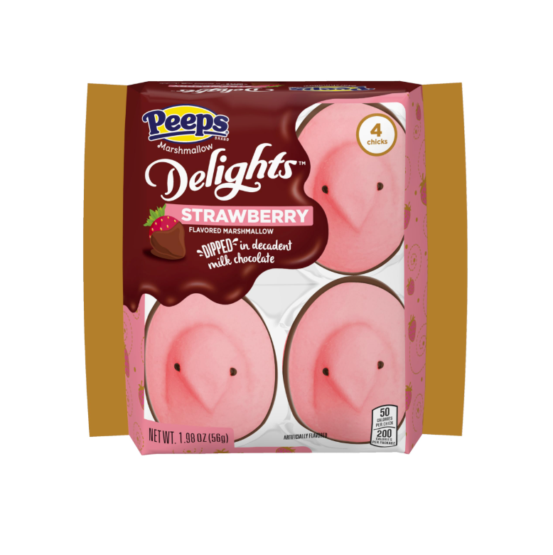 Peeps - Delights Strawberry Chicks - Dipped in Milk Chocolate - 56g