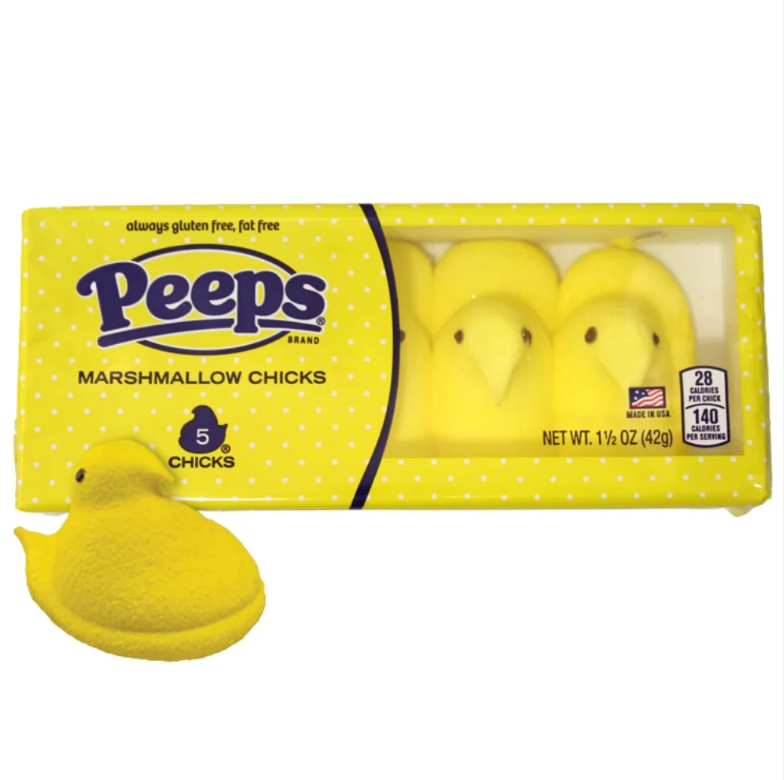 Peeps - Marshmallow Yellow Chicks - 5pack - 42g (USA)