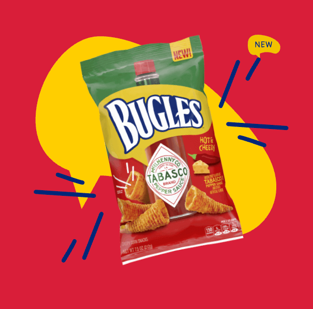 General Mills - Bugles Tabasco Hot & Cheesy - 85g