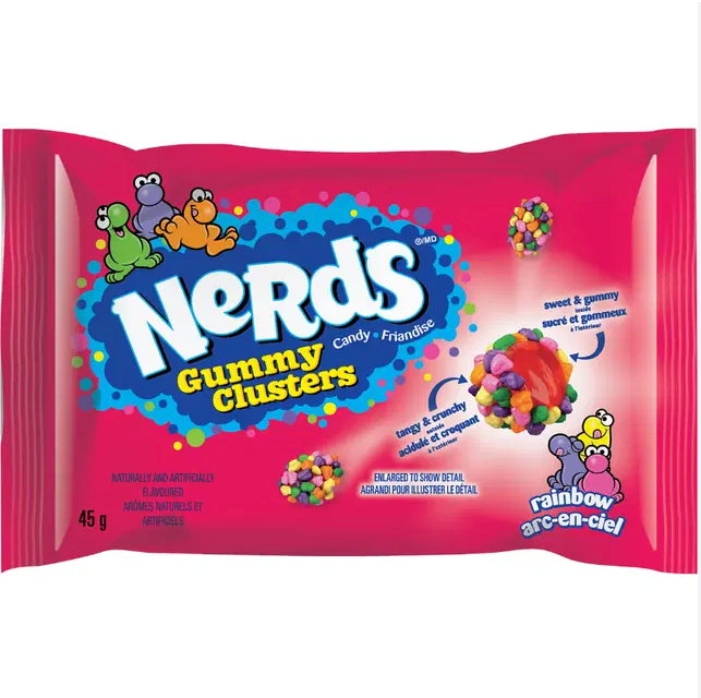 Nerds Gummy Clusters Rainbow Share Pouch - 45g