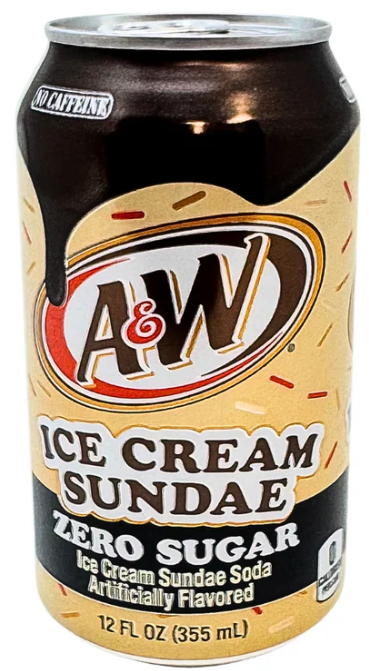 A&W - Ice Cream Sundae Soda -Zero Sugar- 355ml