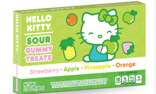 Hello Kitty - Sour Gummy Treats - Theatre Box - 88g