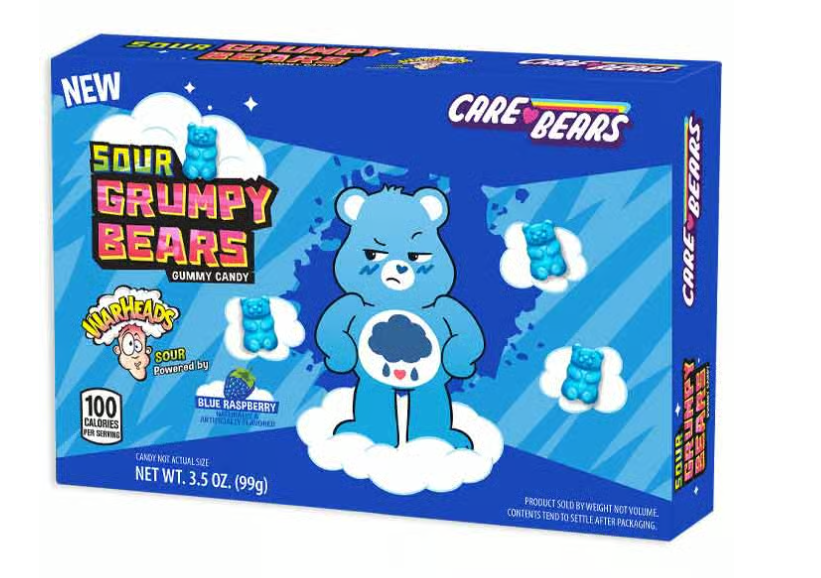 Warheads - Care Bears - Sour Grumpy Bears - Theatre Box - 99g