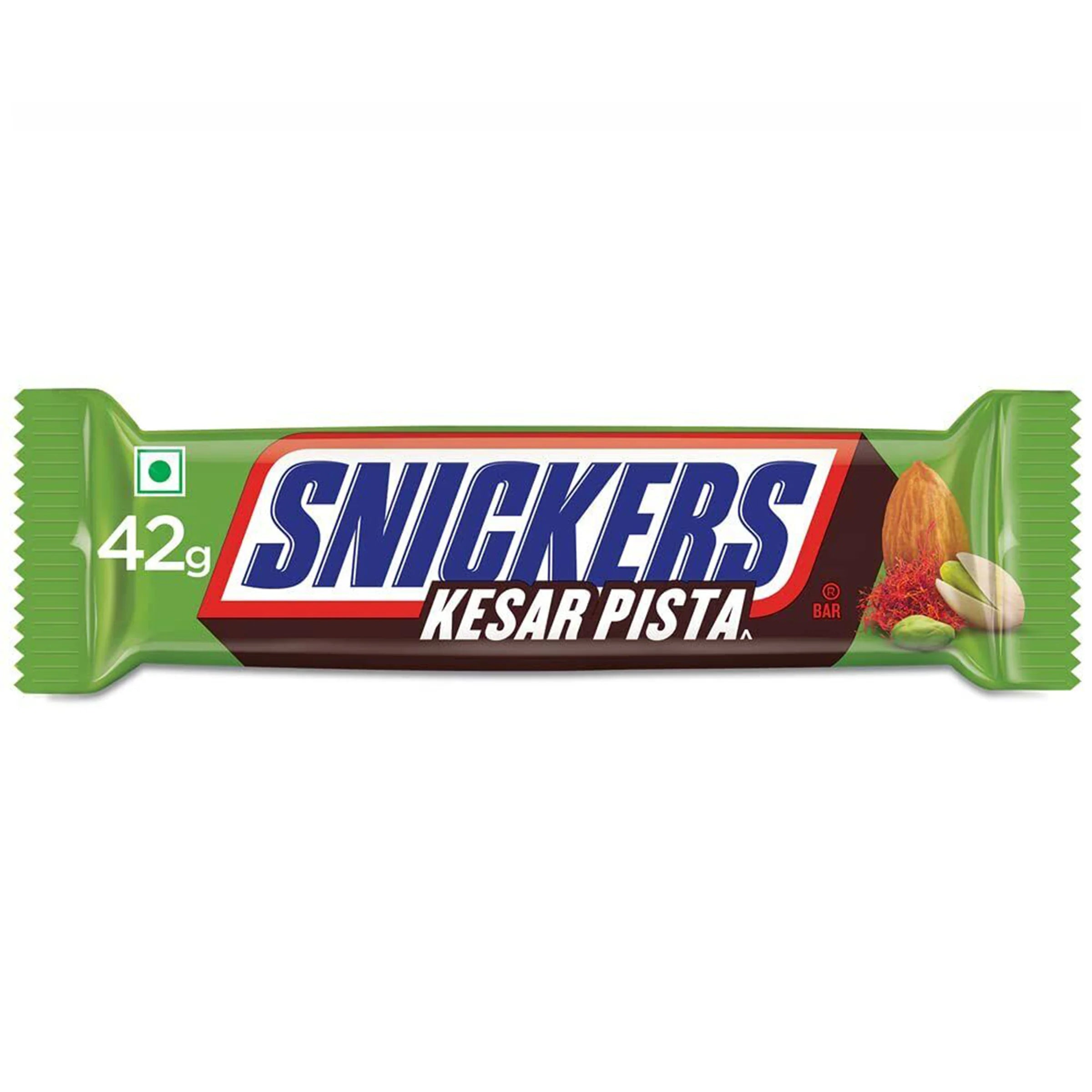 Snickers - Kesar Pista (Saffron Pistachio) - Chocolate Bar - 40g (India)