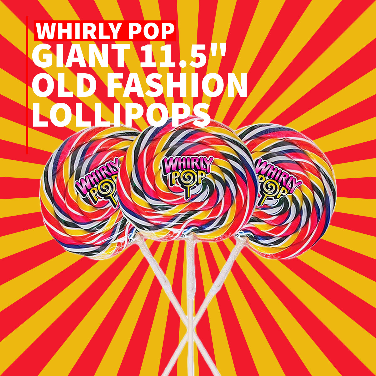 Lollipop - Whirly Pop - Rainbow - 11.5"