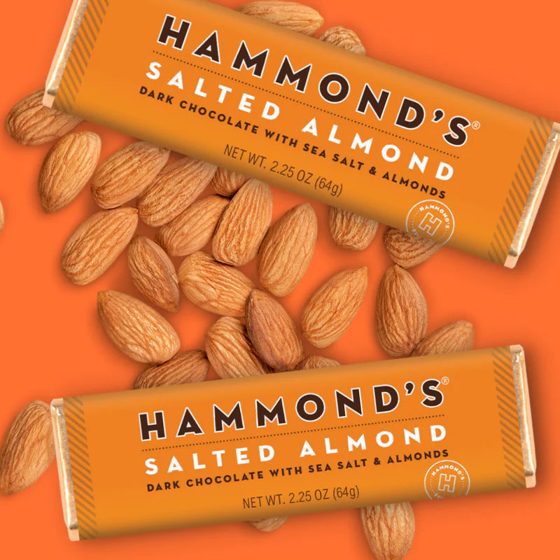 Hammond's - Salted Almond - Dark Chocolate Candy Bar - 64g