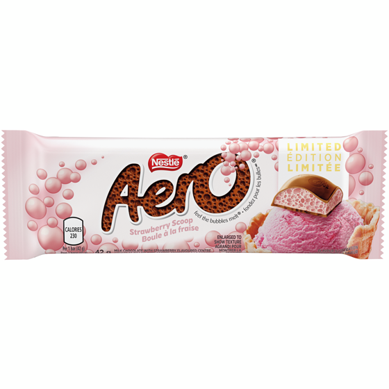 Aero - Strawberry Scoop - Chocolate Bar - Limited Edition - 42g