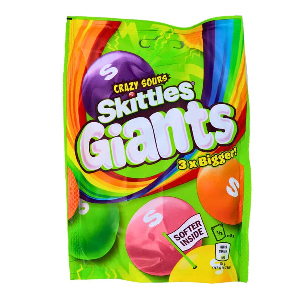 Skittles - Giants Crazy Sours - 116g  (UK)