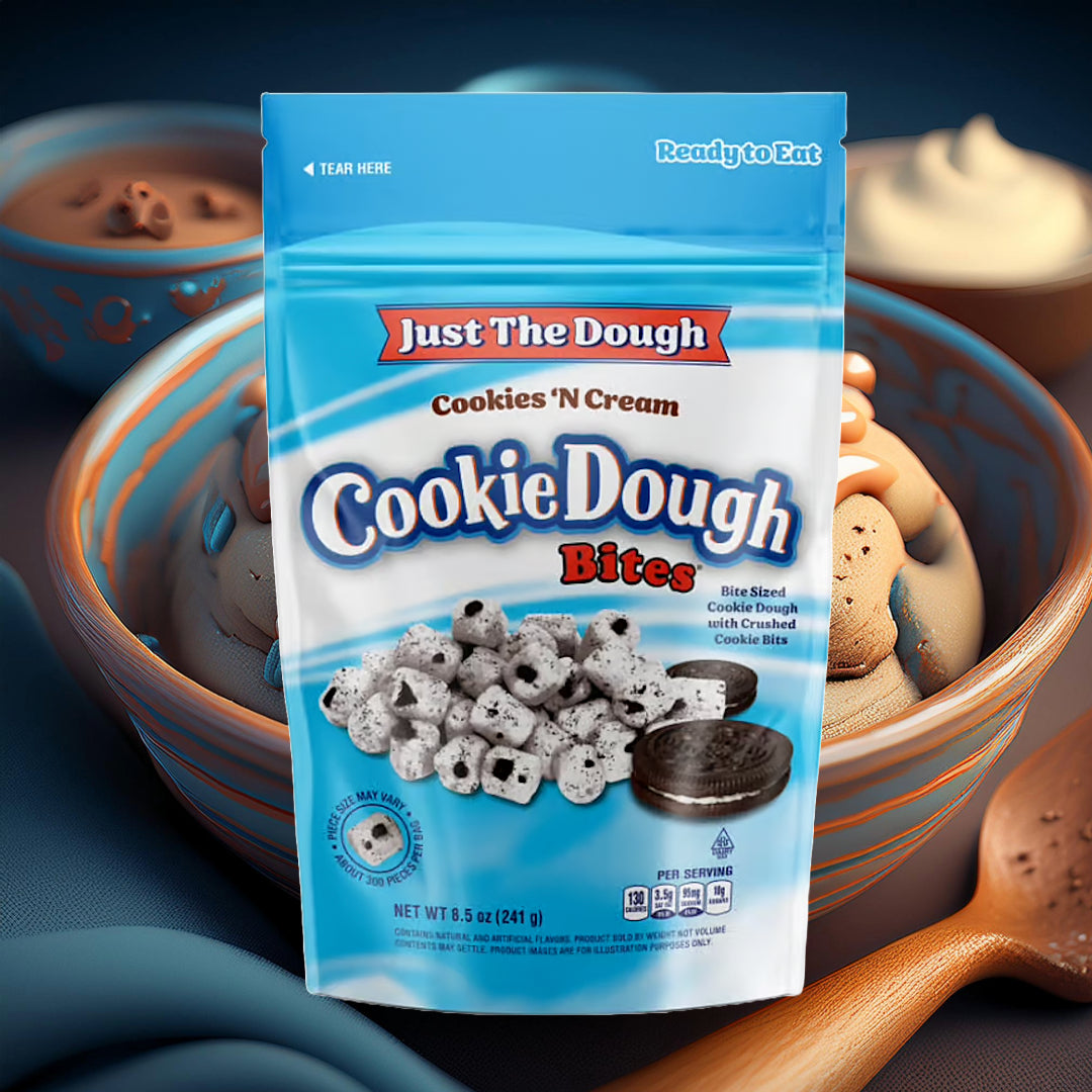 Just The Dough - Cookies 'N Cream Cookie Dough Bites - Theatre Bag - 241g