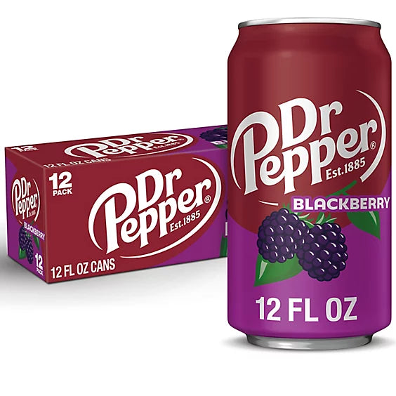 Dr Pepper - Blackberry - Soda Pop - 355ml