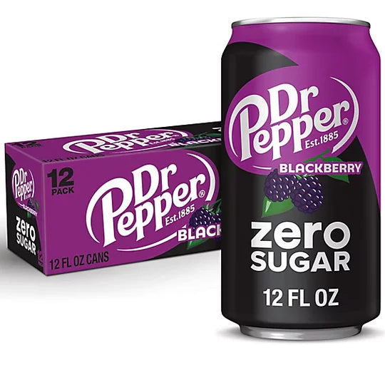 Dr Pepper - Blackberry Zero Sugar - Soda Pop - 355ml