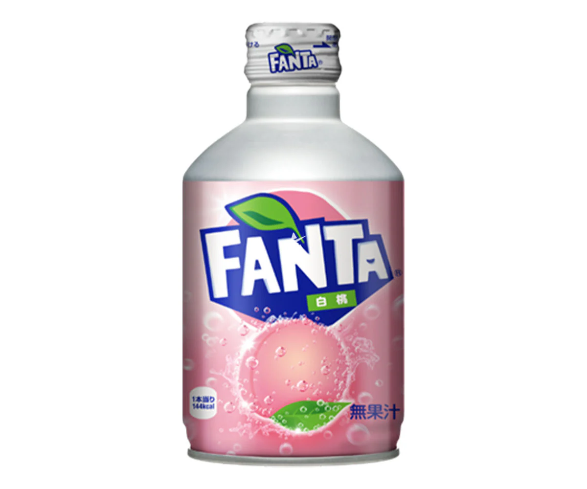 Fanta - White Peach - Metal Bottle - 300ml (Japan)