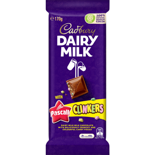 Cadbury - Dairy Milk Clinkers - Chocolate Bar - 170g (Australia)