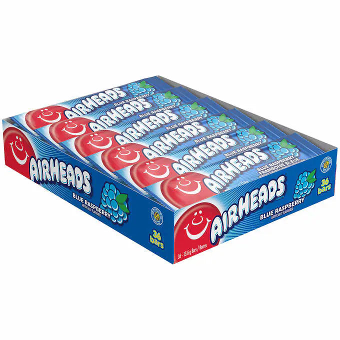Airheads - Blue Raspberry Candies - 1 Box