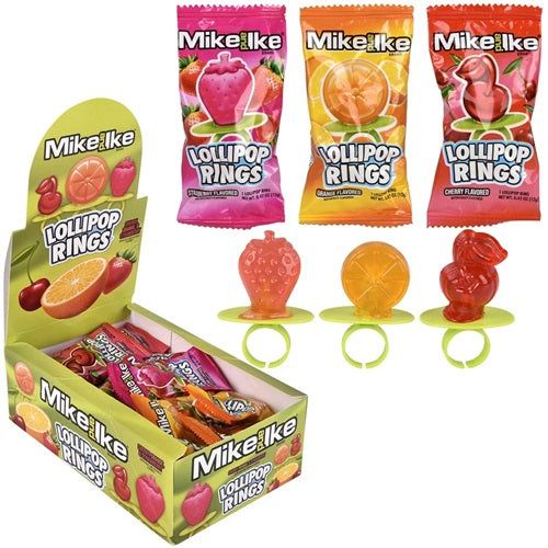 Mike & Ike - Lollipop Ring - Assorted Flavours - 12g