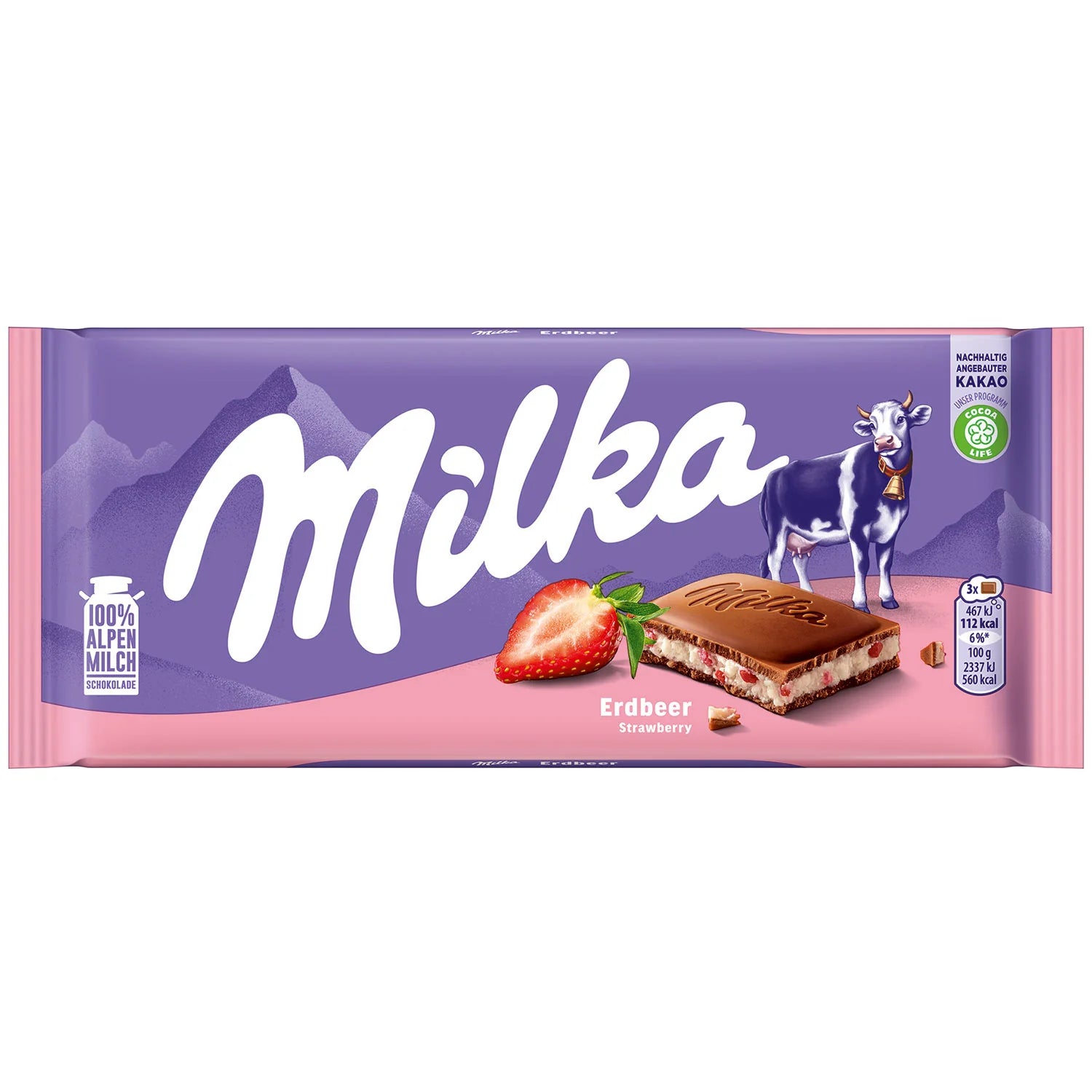 Milka - Strawberry Milk - 100g (Germany)