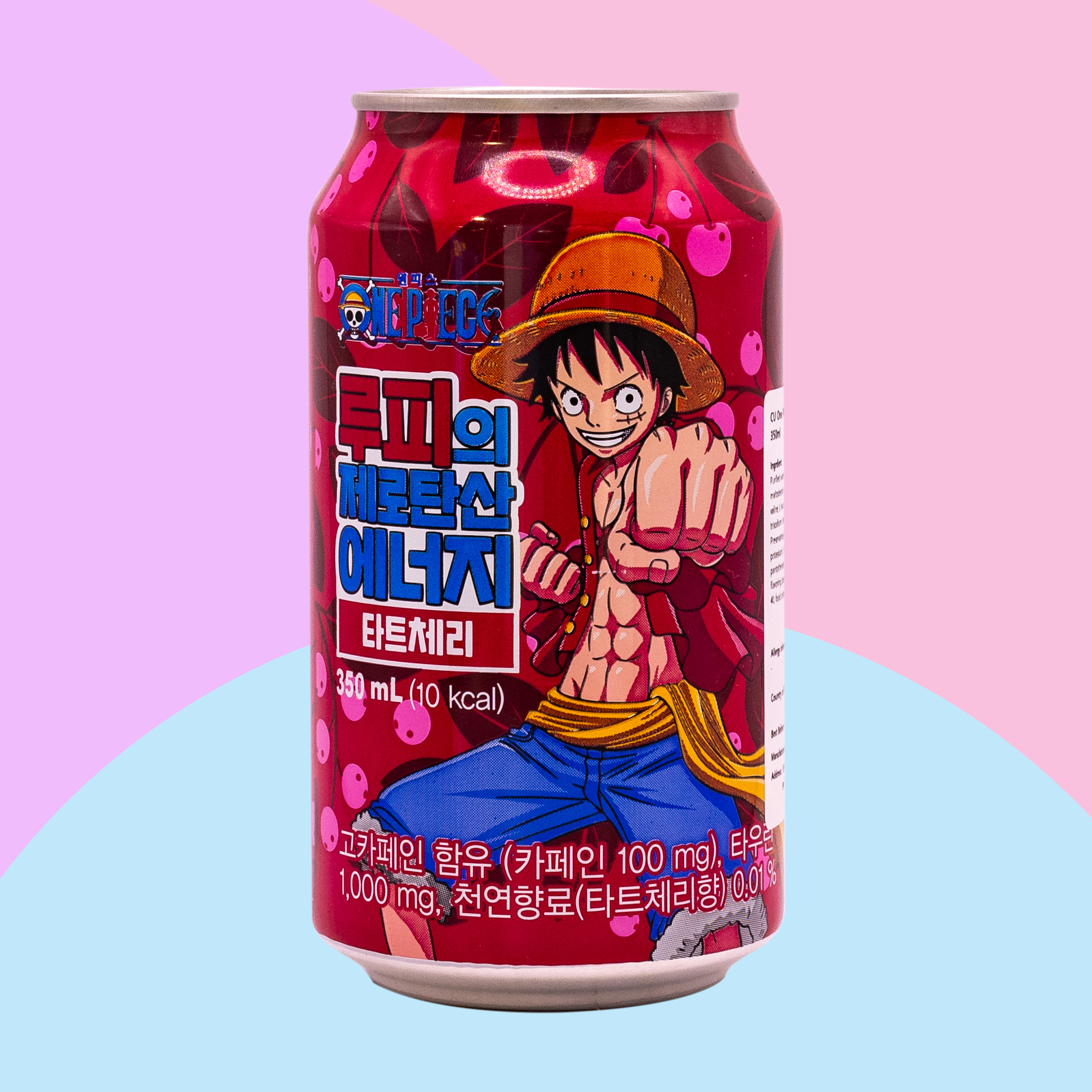 One Piece - Cherry Tart - Zero Sugar - Energy Drink - 330ml (Korea)
