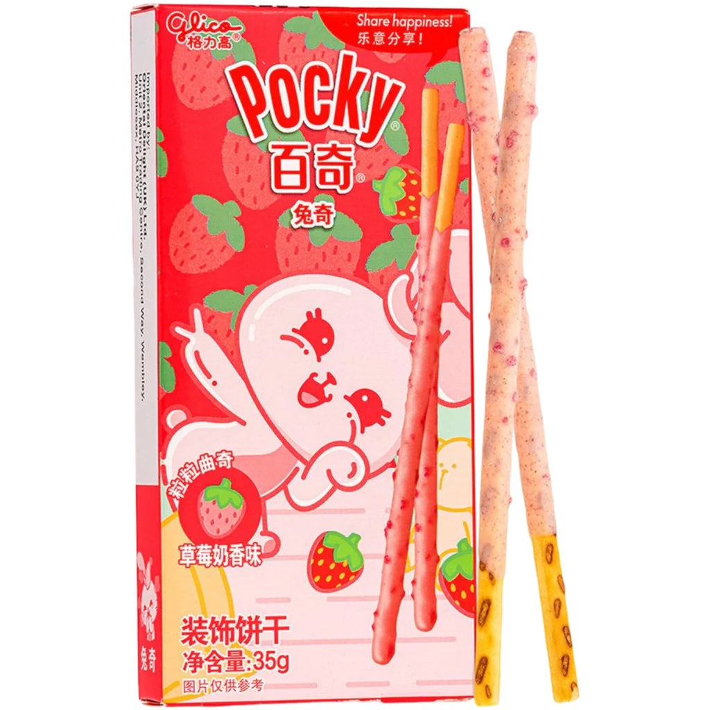 Pocky - Rabbit - Strawberry Milk - 35g (China)