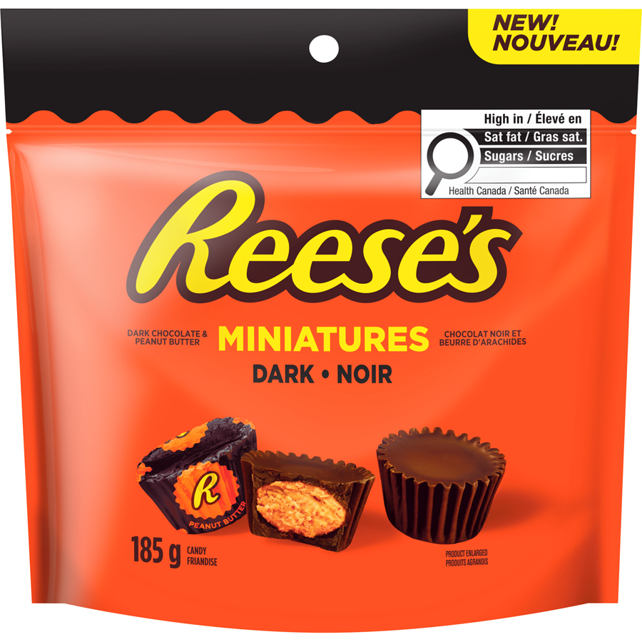 Reese's - Peanut Butter Cups Dark Chocolate Miniatures - Sugar Free - 144g