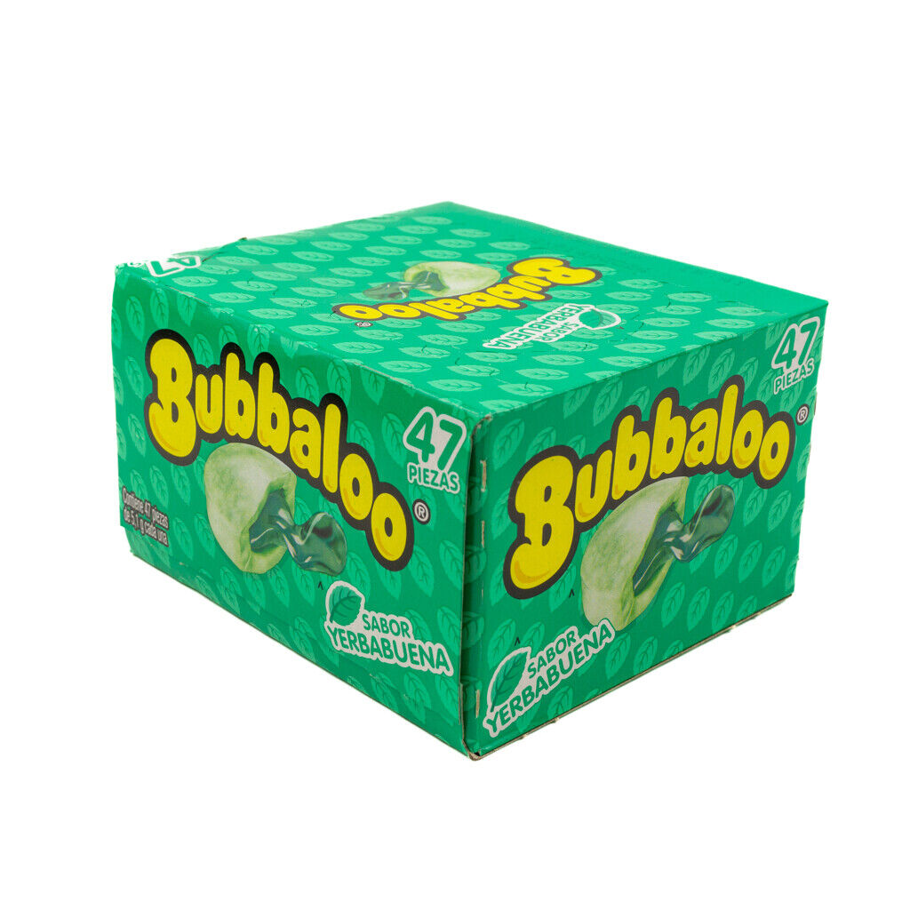 Adams - Bubbaloo Sabor Menta (Mint) - Liquid Filled Bubblegum- 1pc (Mexico)