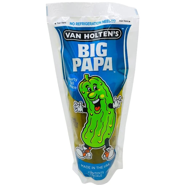Van Holten's - Jumbo Big Papa Dill - Pickle in a Pouch - 1 Pickle