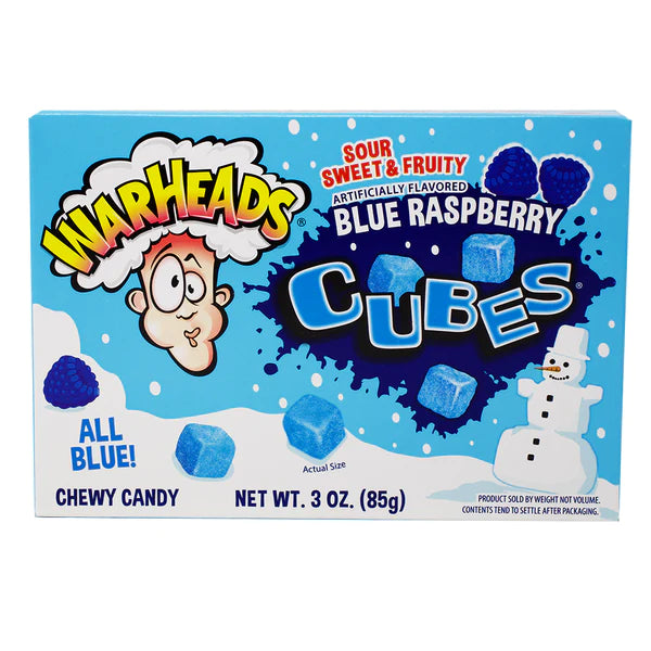 Warheads - Chewy Cubes Blizzard - Blue Raspberry - Theatre Box - 85g