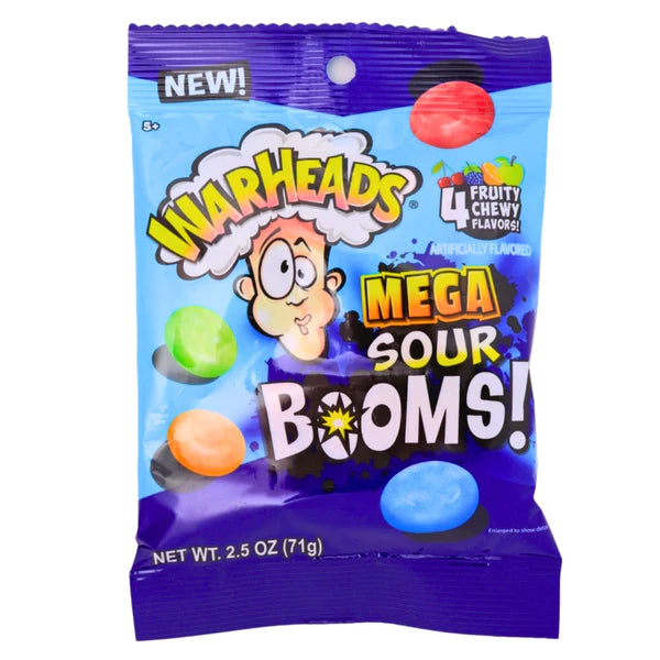 Warheads - Mega Sour Boom Fruit Chews - 71g