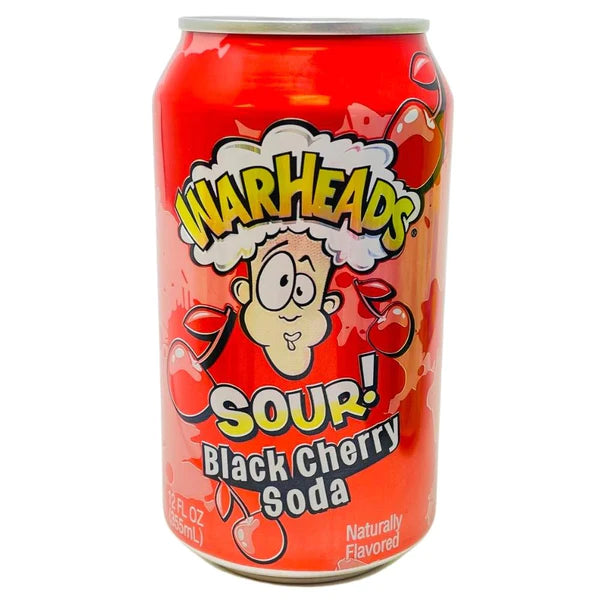 Warheads - Sour Black Cherry - Soda Pop - 355ml