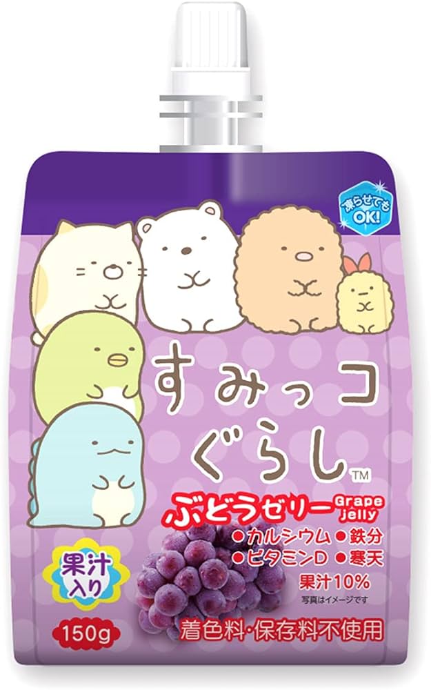 YOKOWO - Sumikko Gurashi Grape Flavour Jelly Drink - 150g (Japan)